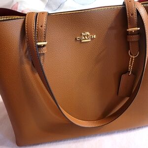 Coach Mollie Tote Bag in Saddle